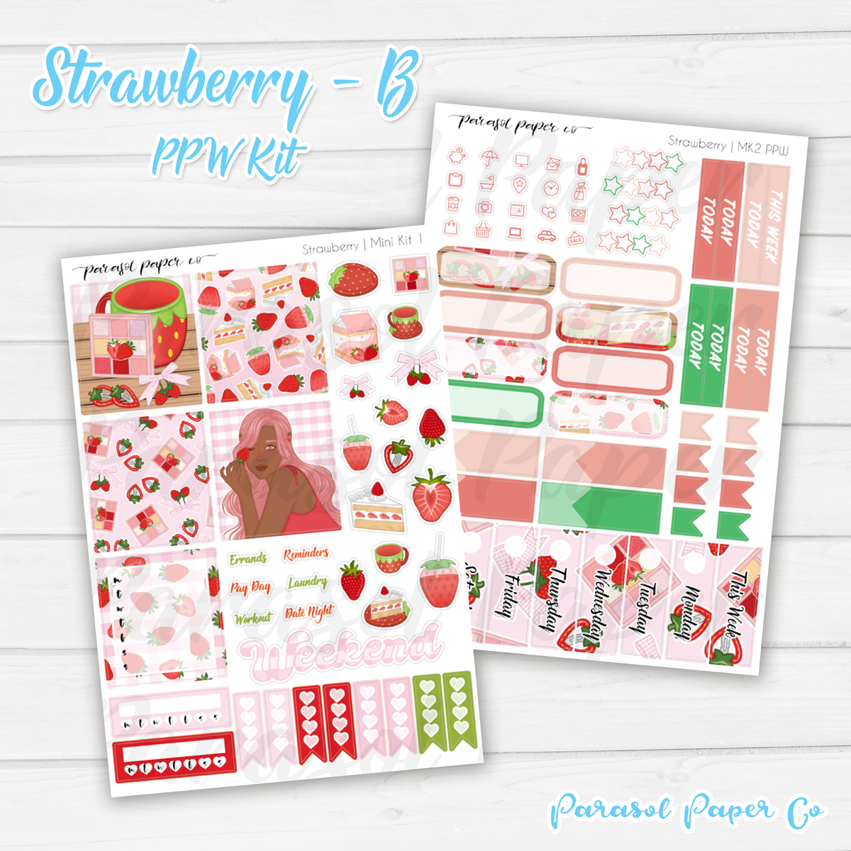 Journaling Kit - Strawberry - Two Skin Tones – Parasol Paper Co