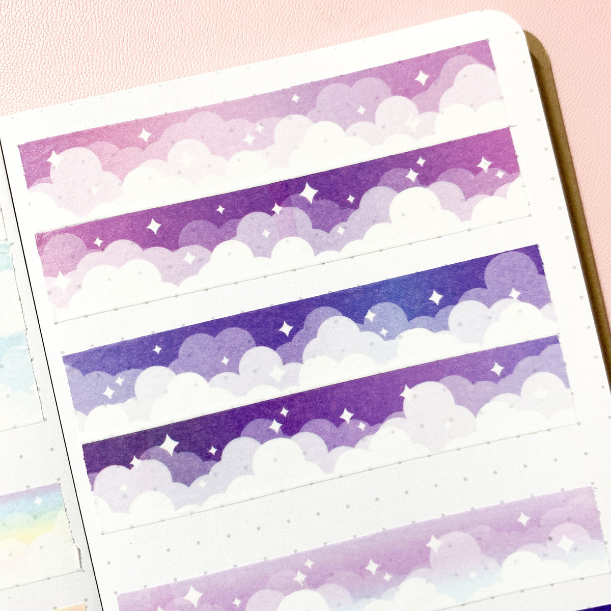 Washi Tape - Pastel Rainbow Gradient Cloud Bank – Parasol Paper Co