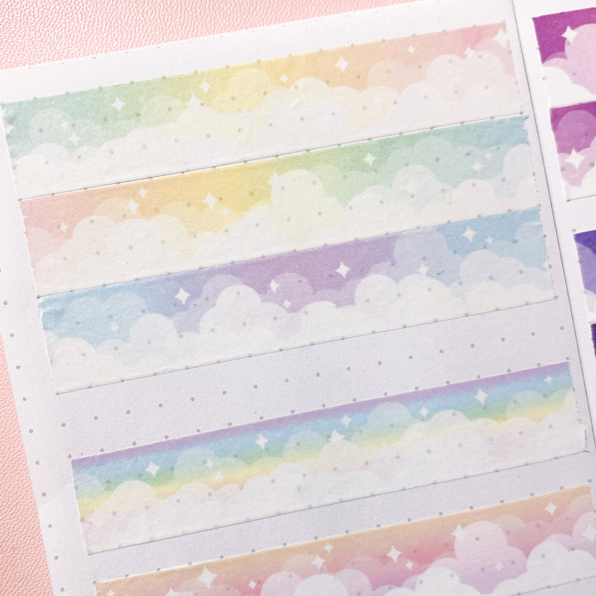 Washi Tape - Pastel Rainbow Gradient Cloud Bank – Parasol Paper Co