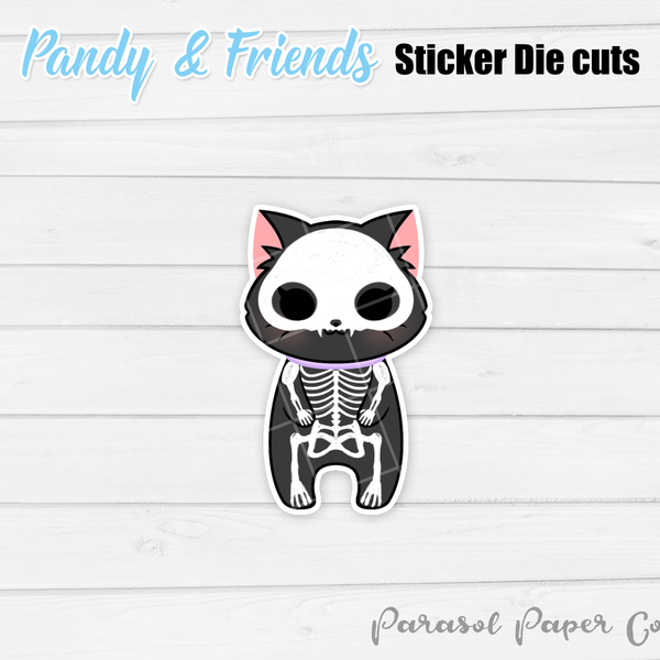 Pandy and Friends - Sticker Die Cut - SkeleYin