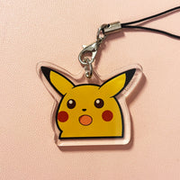 Surprised Shocked Pikachu Meme Mini Acrylic Charm