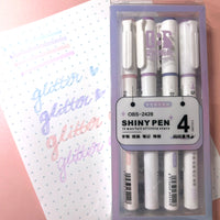 Pastel Glitter Highlighter Pens