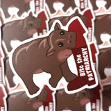 [WATERPROOF] Bite the Patriarchy Pygmy Hippo Meme Vinyl Sticker Decal