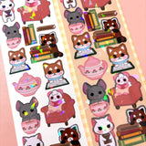 Cozy Reading Korean Holographic Polco Stickers