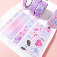 Washi Tape - 25mm/15mm/10mm Y2K CMYK Washi Tape Set