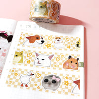 Washi Tape - Meme Animals 1 - 25mm CMYK