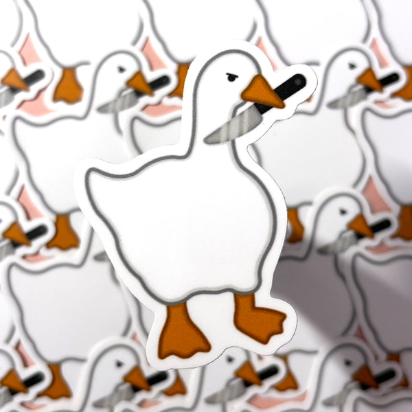 [WATERPROOF] Knife Goose Meme Vinyl Sticker Decal