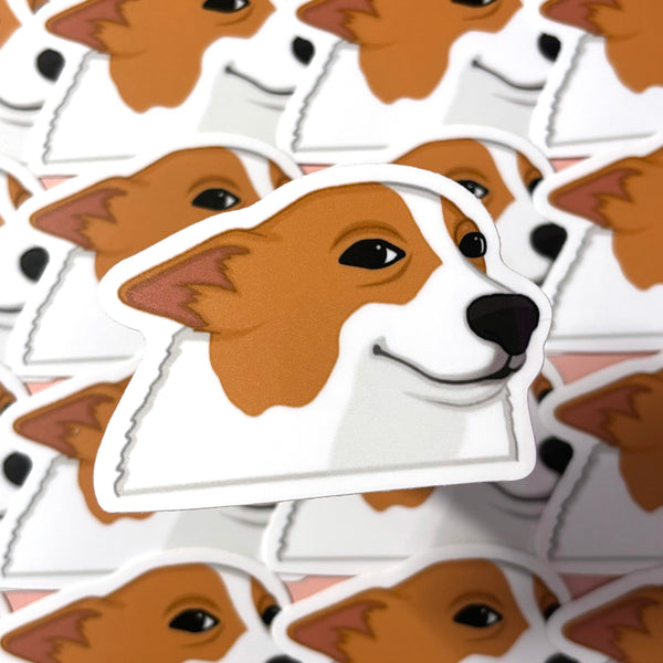 [WATERPROOF] Smug Corgi Meme Vinyl Sticker Decal