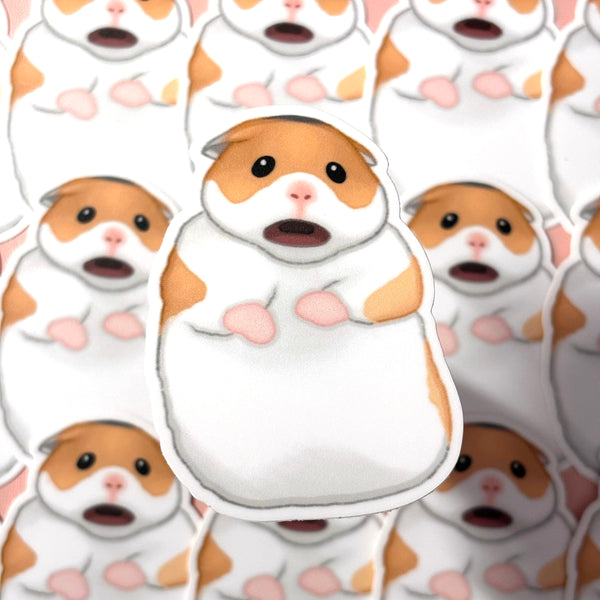 [WATERPROOF] Scared Hamster Meme Vinyl Sticker Decal