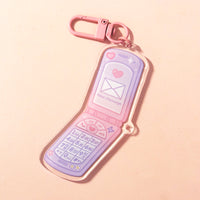 Y2K Flip Phone Acrylic Keychain