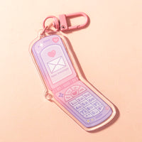 Y2K Flip Phone Acrylic Keychain