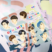 BTS DYNAMITE Sticker Sheet