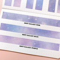 Washi Tape - Soft Galaxy Blue Grid