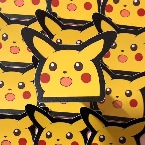 WATERPROOF] Surprised Pikachu Pokemon Meme Vinyl Sticker Decal – Parasol  Paper Co