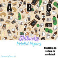 Shibucks Coffee - Vellum and Cardstock Papers