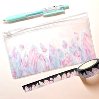 Watercolor Crystal Vinyl Pouch